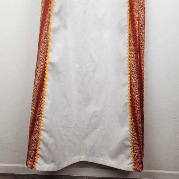 Vintage 70s Prairie Boho Striped Maxi Dress size S? - Picture 5 of 12